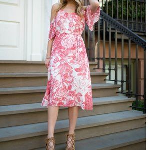 NWT LOFT Botanic Cold Shoulder Dress